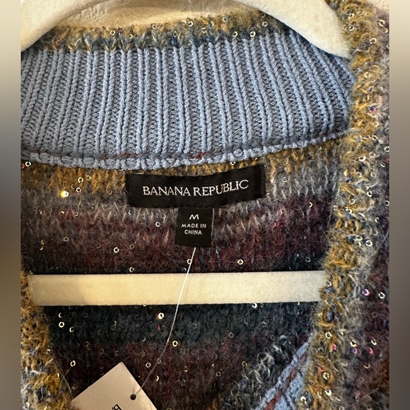 Banana Republic Ombré Sequined Cropped Sweater NWT - Picture 9 of 9